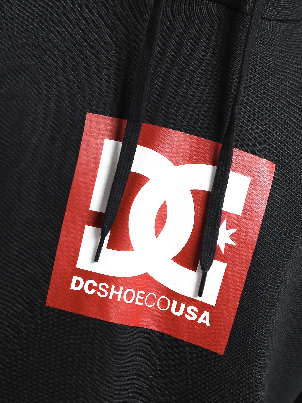 Bluza z kapturem DC Square Star HD (black/chili pepper)