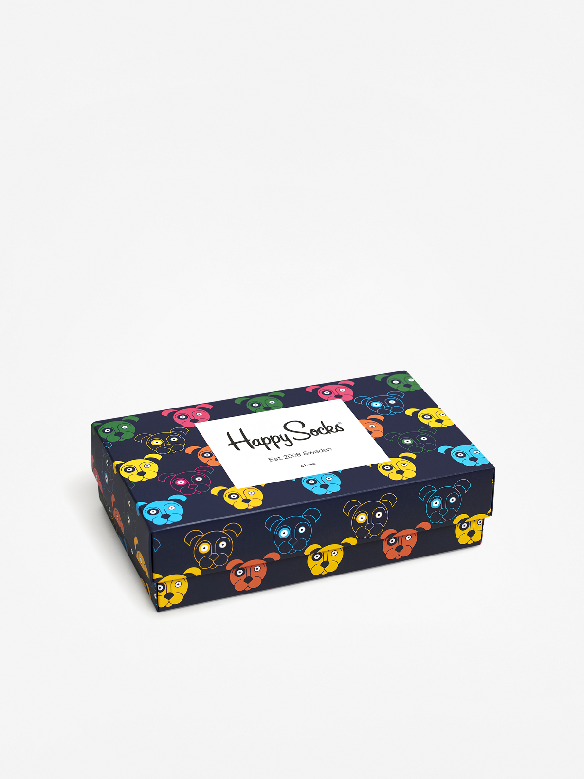 Skarpetki Happy Socks Giftbox Dog (white/navy/blue)