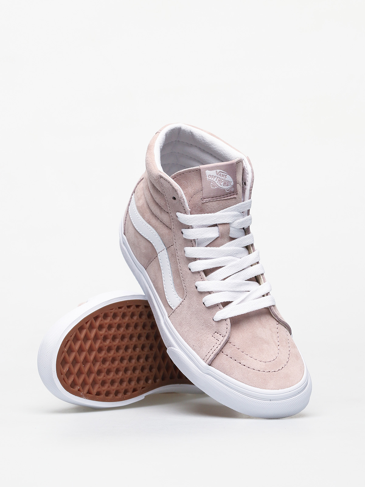 Buty Vans Sk8 Hi (pig suede/shadow gray/true white)