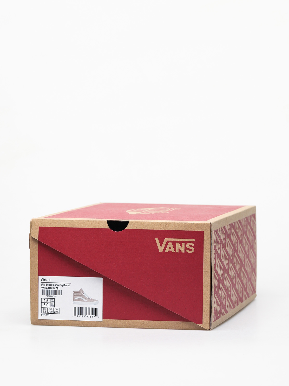 Buty Vans Sk8 Hi (pig suede/shadow gray/true white)