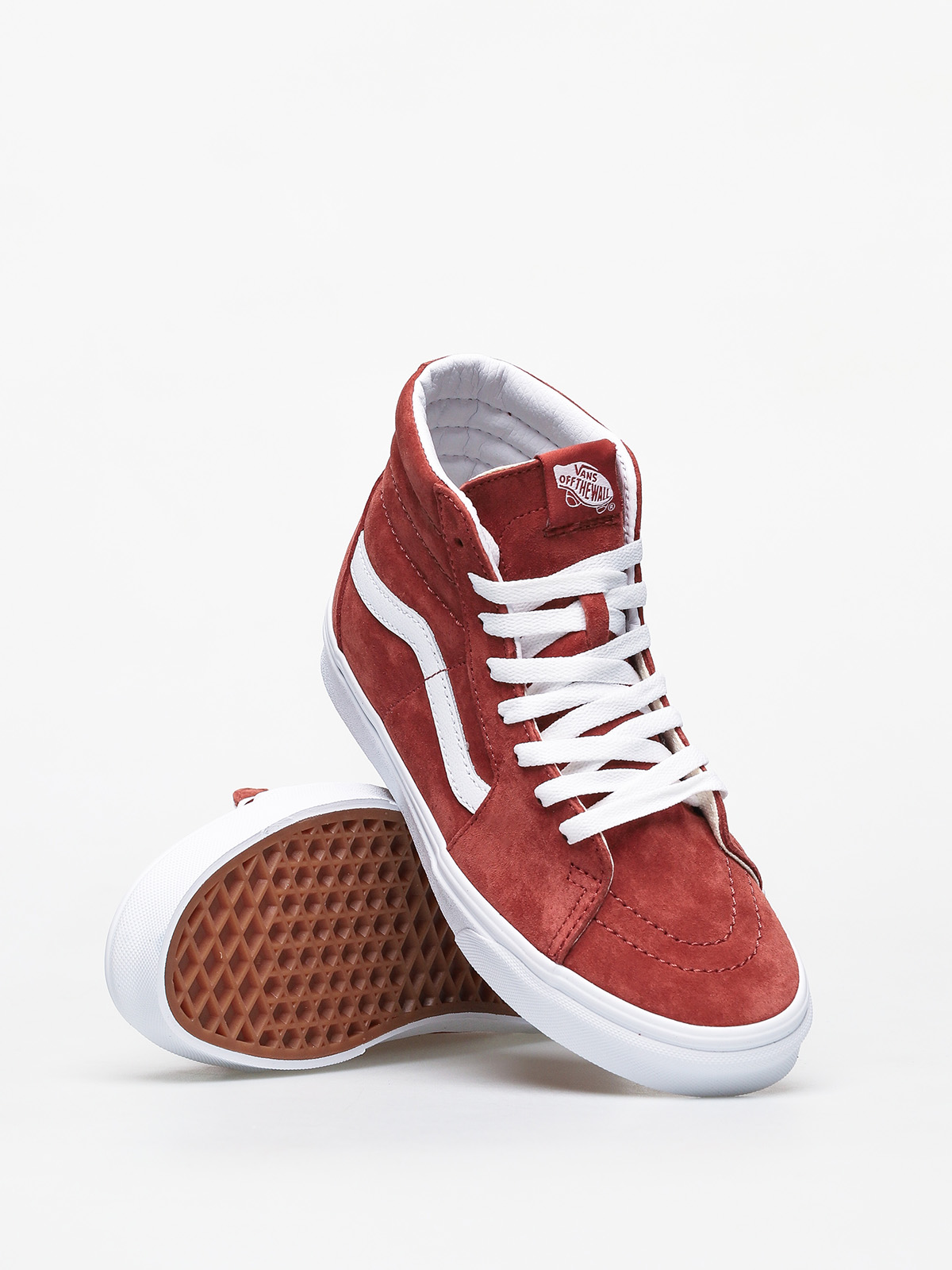 Buty Vans Sk8 Hi (pig suede/brnt brcktrwht)