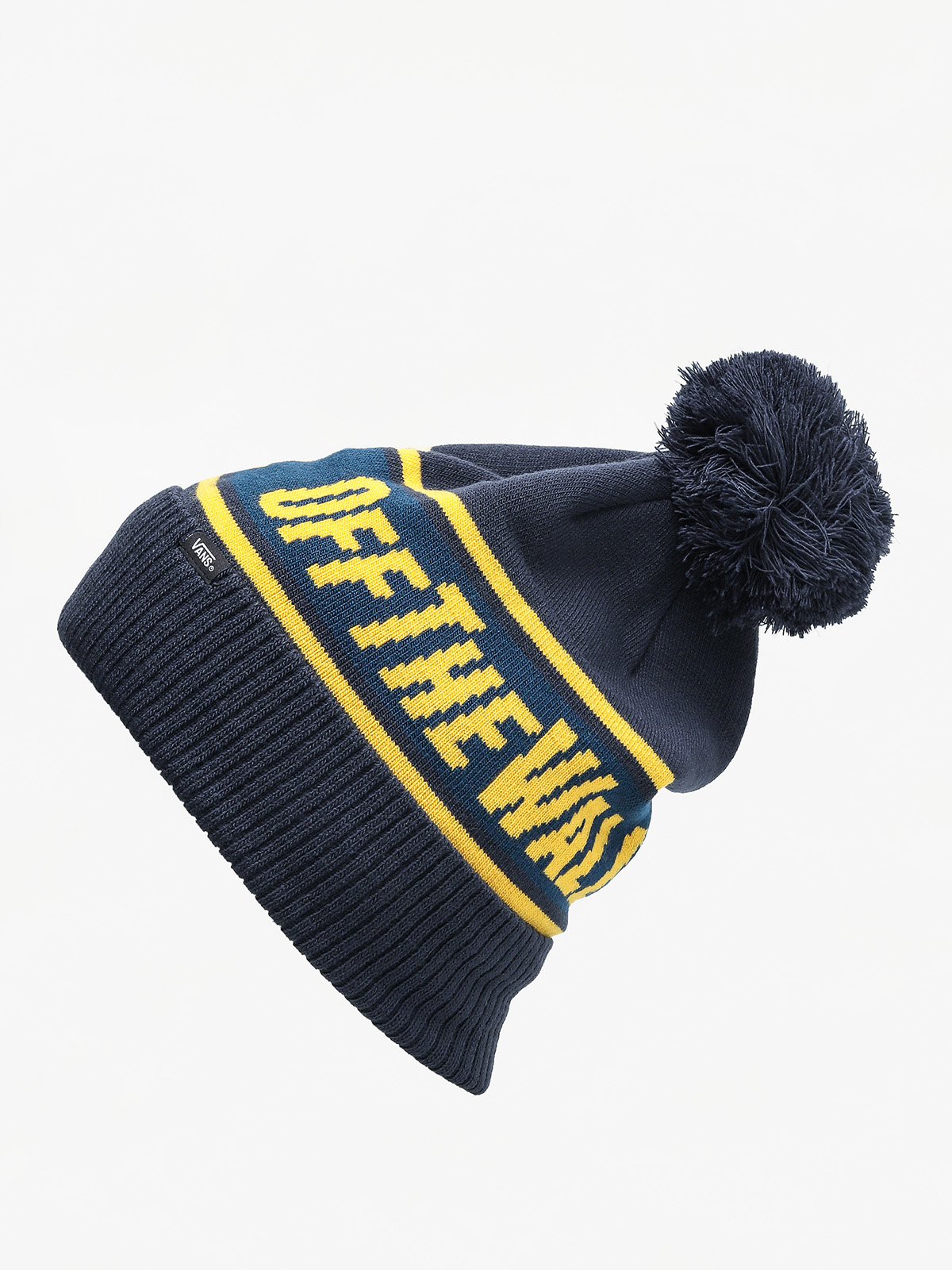 Czapka zimowa Vans Off The Wall Pom (dress blues/sulphur)