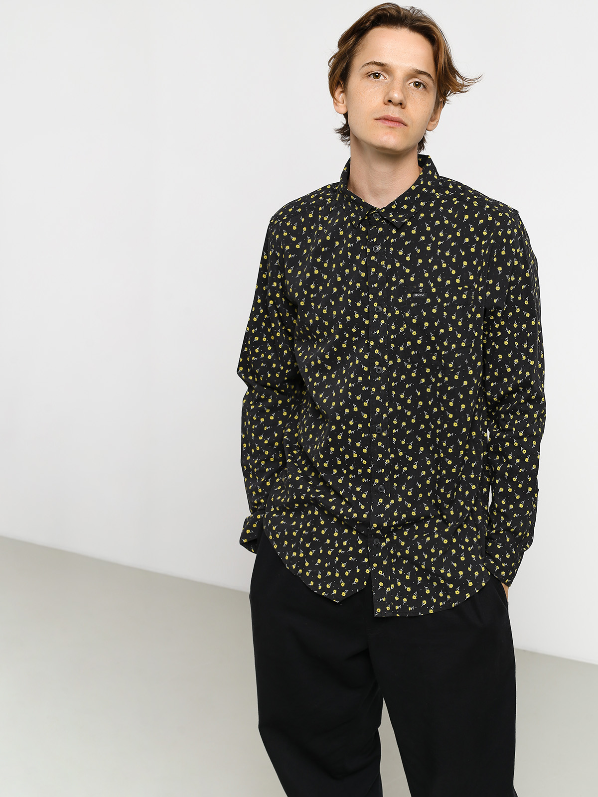 Koszula RVCA Prelude Floral Ls (pirate black)
