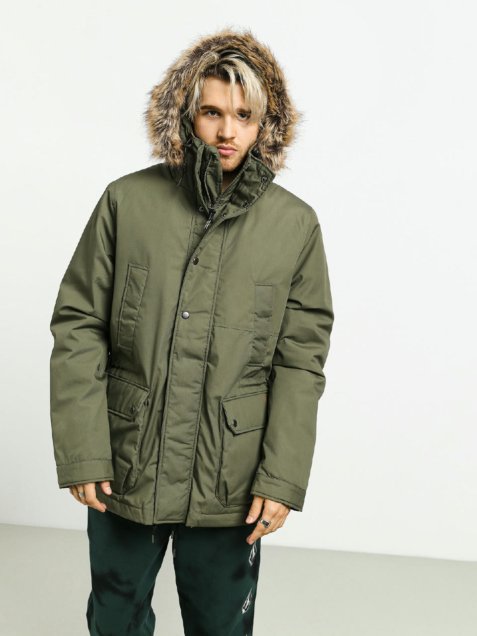 Kurtka Volcom Lidward 5K (army green combo)