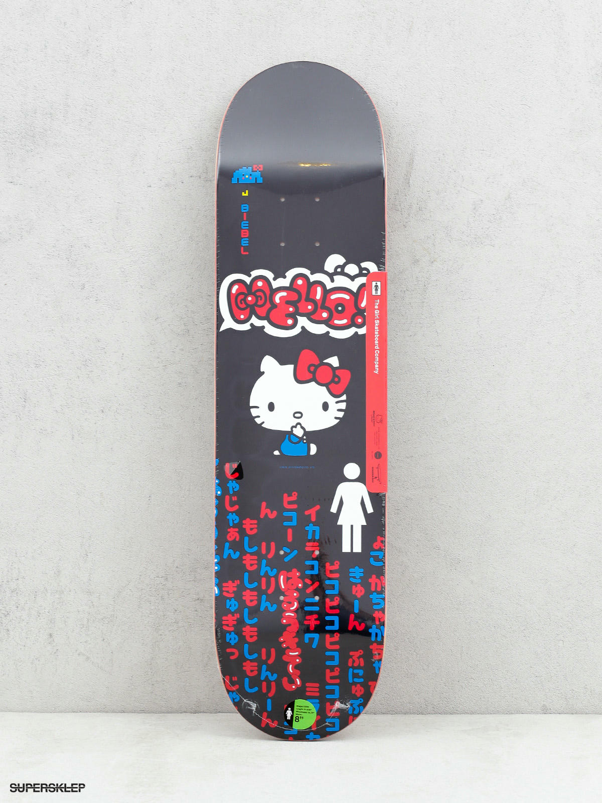 Deck Girl Skateboard  Biebel Hello  Kitty  black 