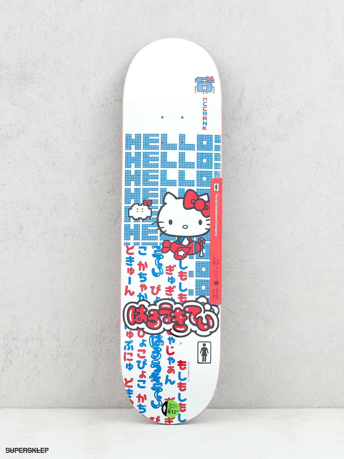 Deck Girl Skateboard  Mccrank Hello  Kitty  white 