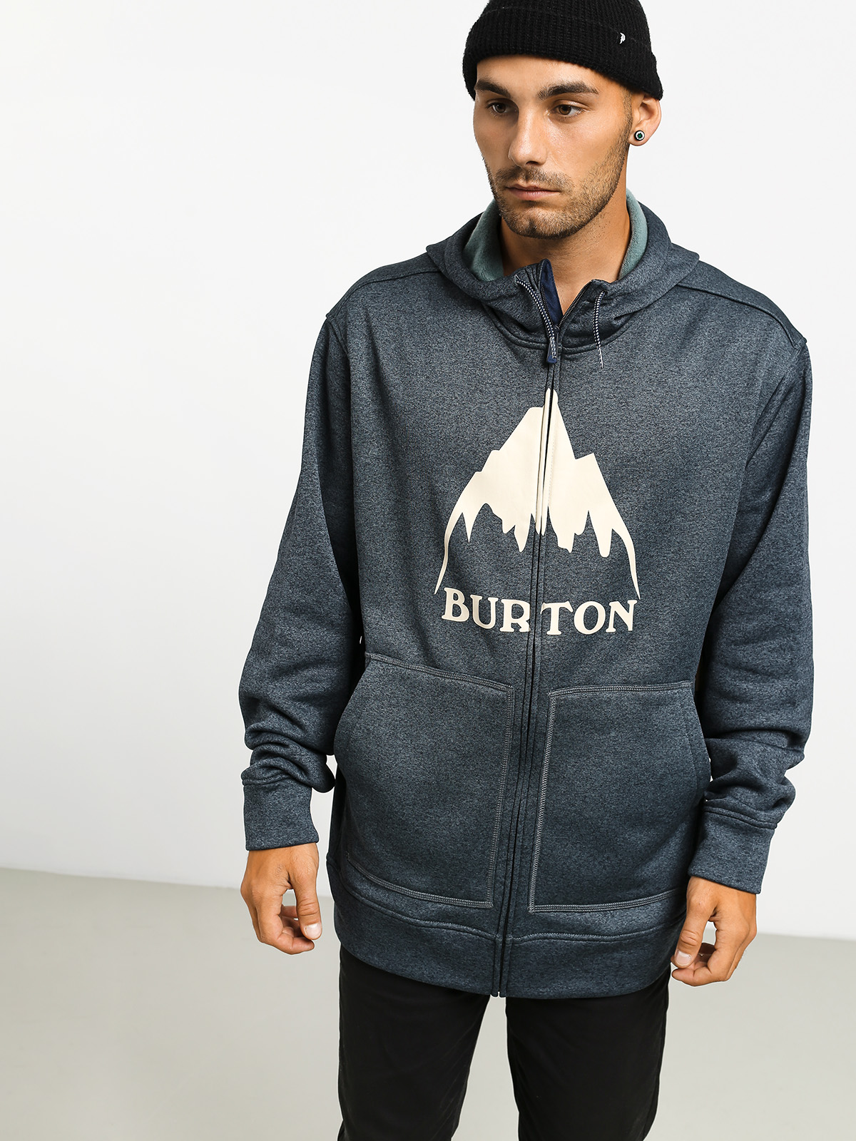 Męska Bluza z kapturem Burton Oak ZHD (dress blue heather)