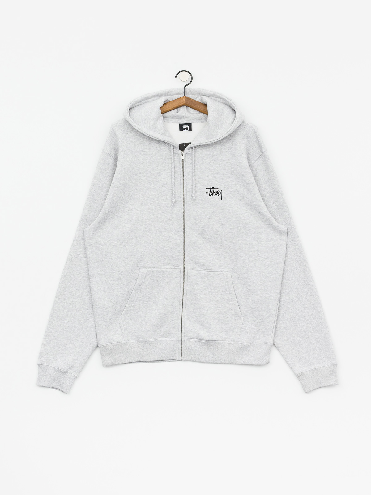 Bluza z kapturem Stussy Basic Stussy ZHD (ash heather)