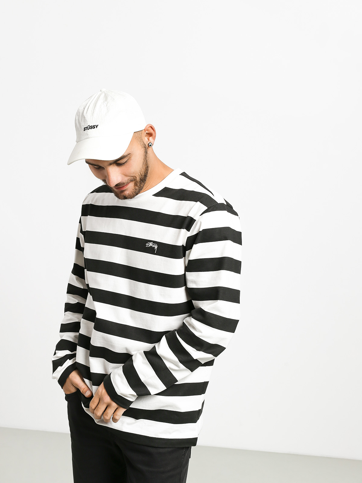 Longsleeve Stussy Printed Stripe (black)