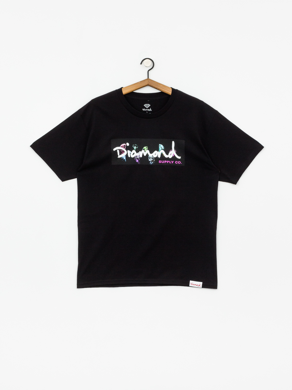 T-shirt Diamond Supply Co. Color Box Logo (black)