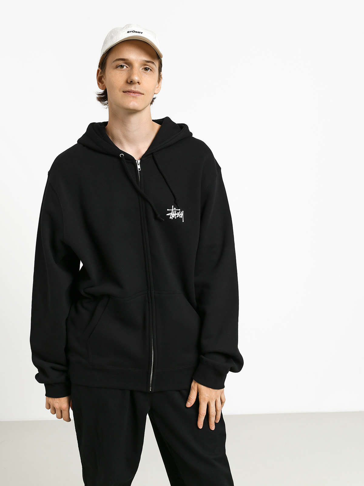 Bluza z kapturem Stussy Basic Stussy ZHD (black)