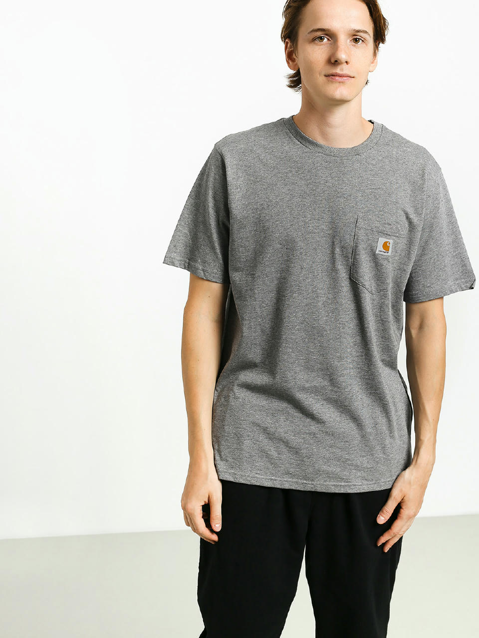 T-shirt Carhartt WIP Pocket (dark grey heather)