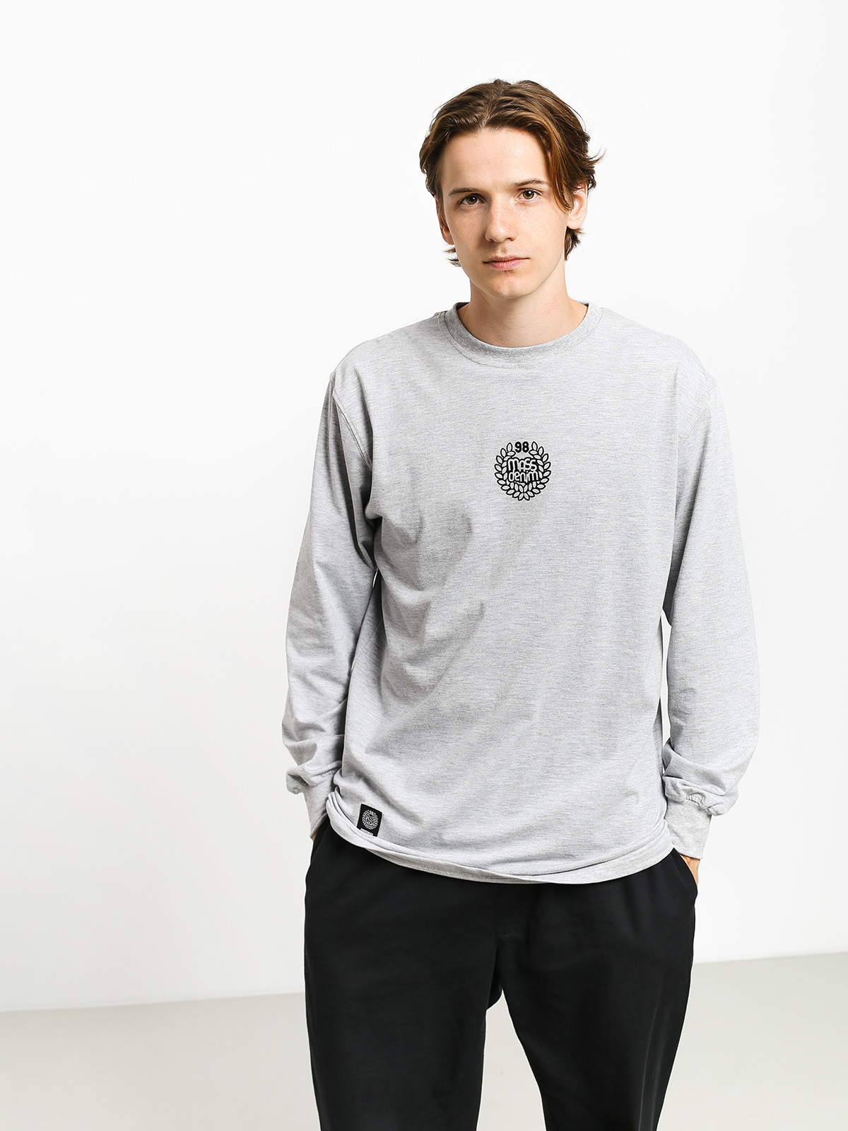 Longsleeve MassDnm Base Small Logo (light heather grey)