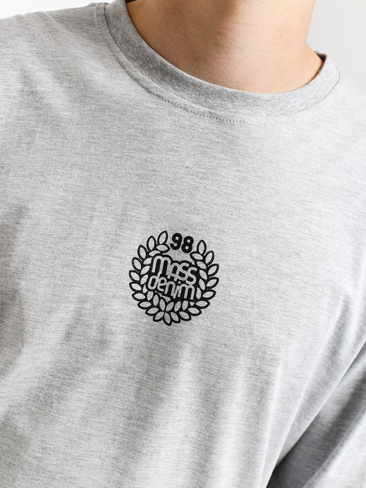 Longsleeve MassDnm Base Small Logo (light heather grey)