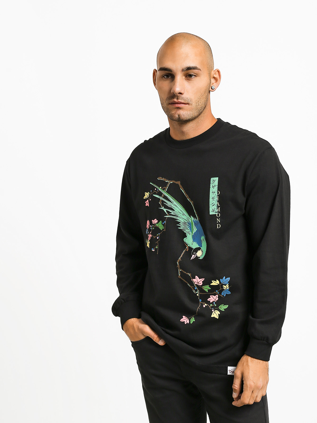 Longsleeve Diamond Supply Co. Perched (black)