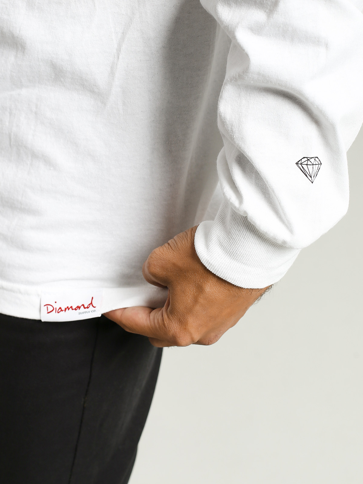 Longsleeve Diamond Supply Co. Shimmer (white)