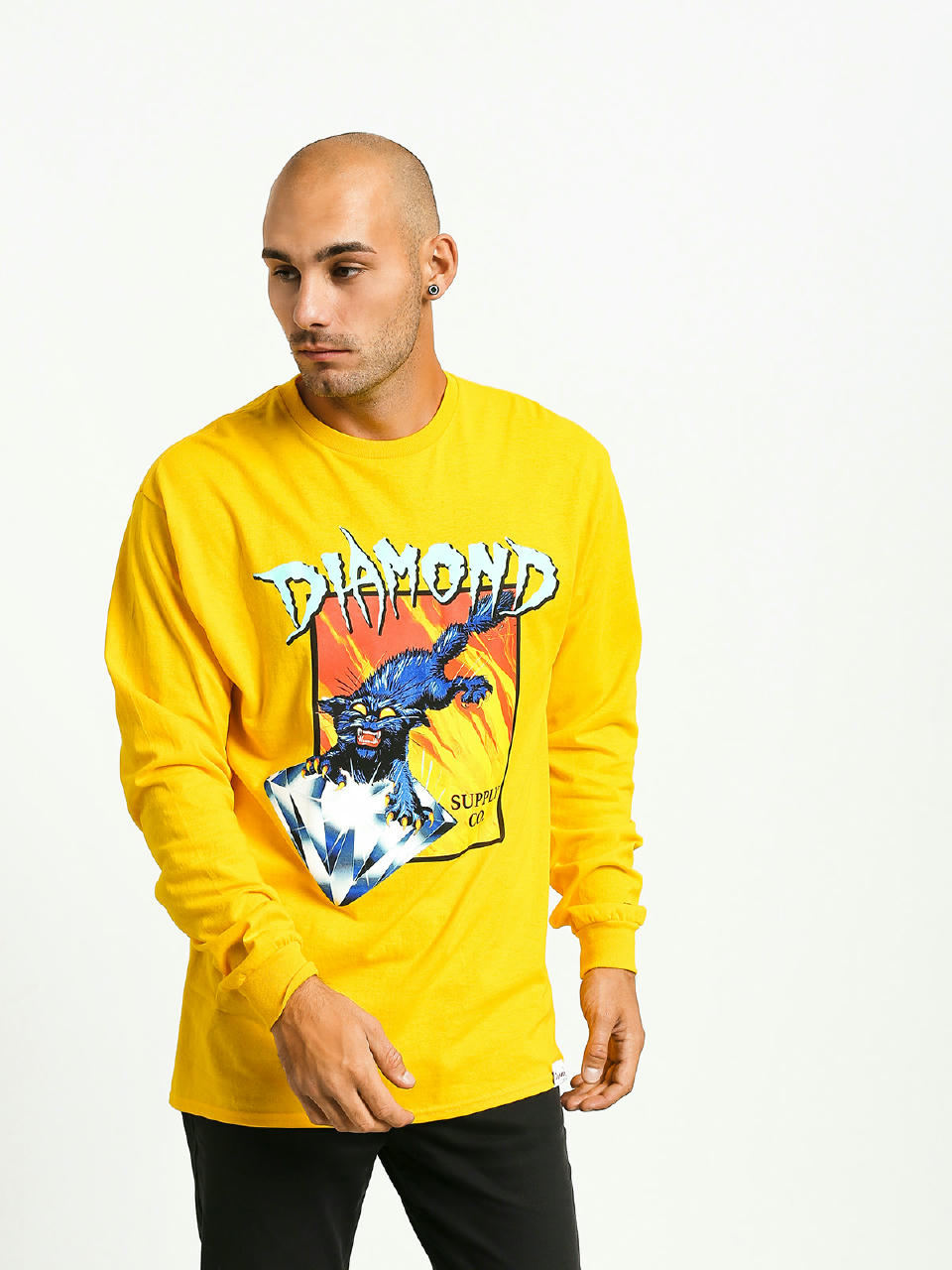 Longsleeve Diamond Supply Co. Greed (yellow)