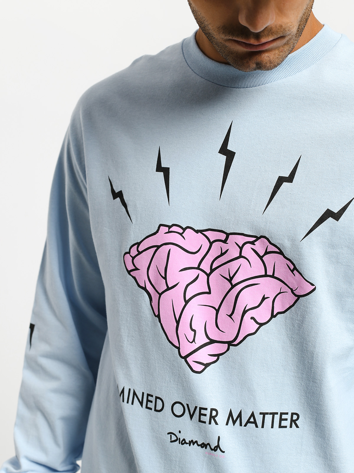 Longsleeve Diamond Supply Co. Headstrong (powder blue)