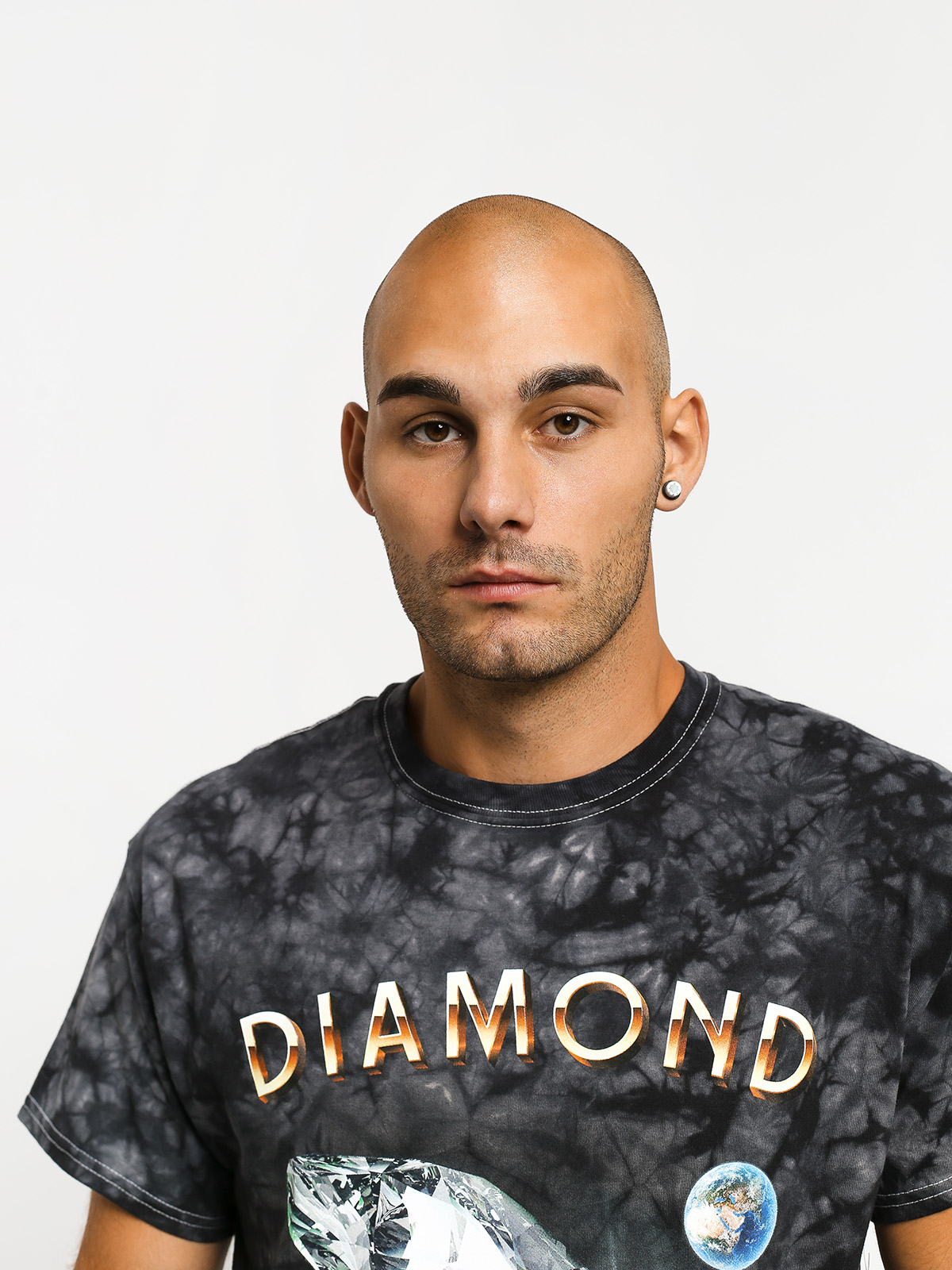 T-shirt Diamond Supply Co. World Is Yours Crystal Wash (black)