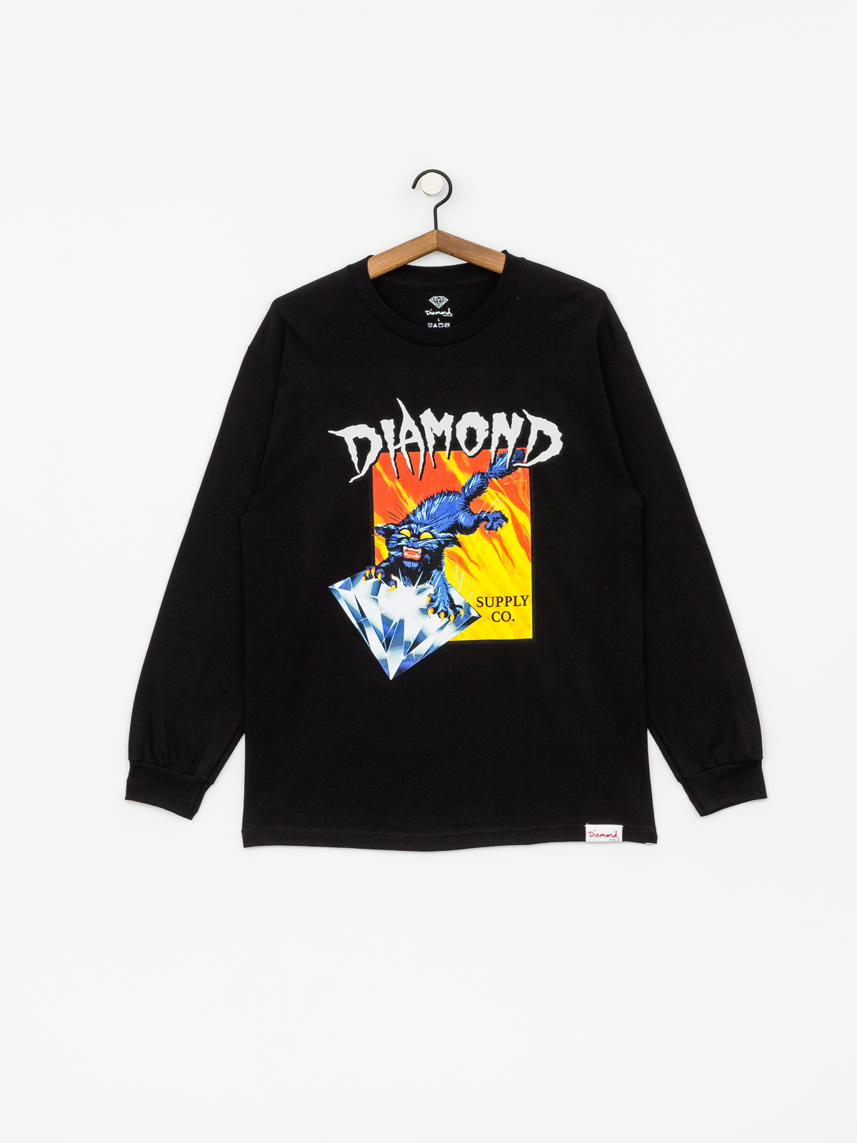 Longsleeve Diamond Supply Co. Greed (black)