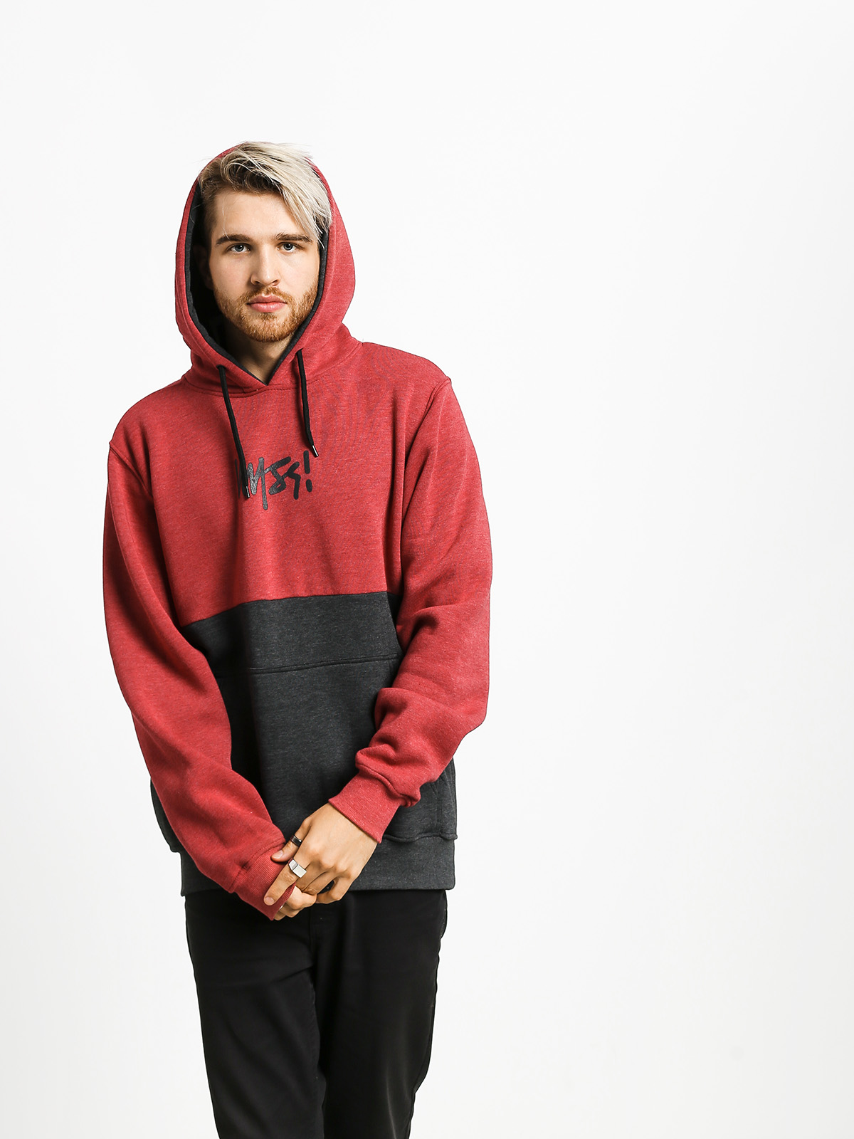 Bluza z kapturem MassDnm Result HD (heather claret)