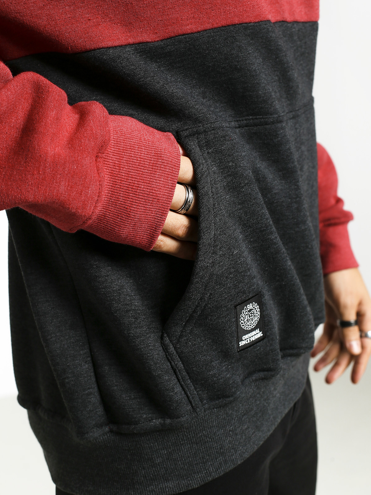 Bluza z kapturem MassDnm Result HD (heather claret)