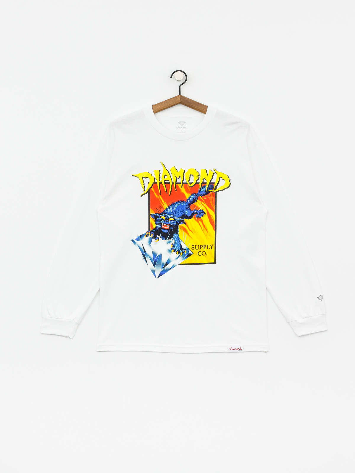 Longsleeve Diamond Supply Co. Greed (white)