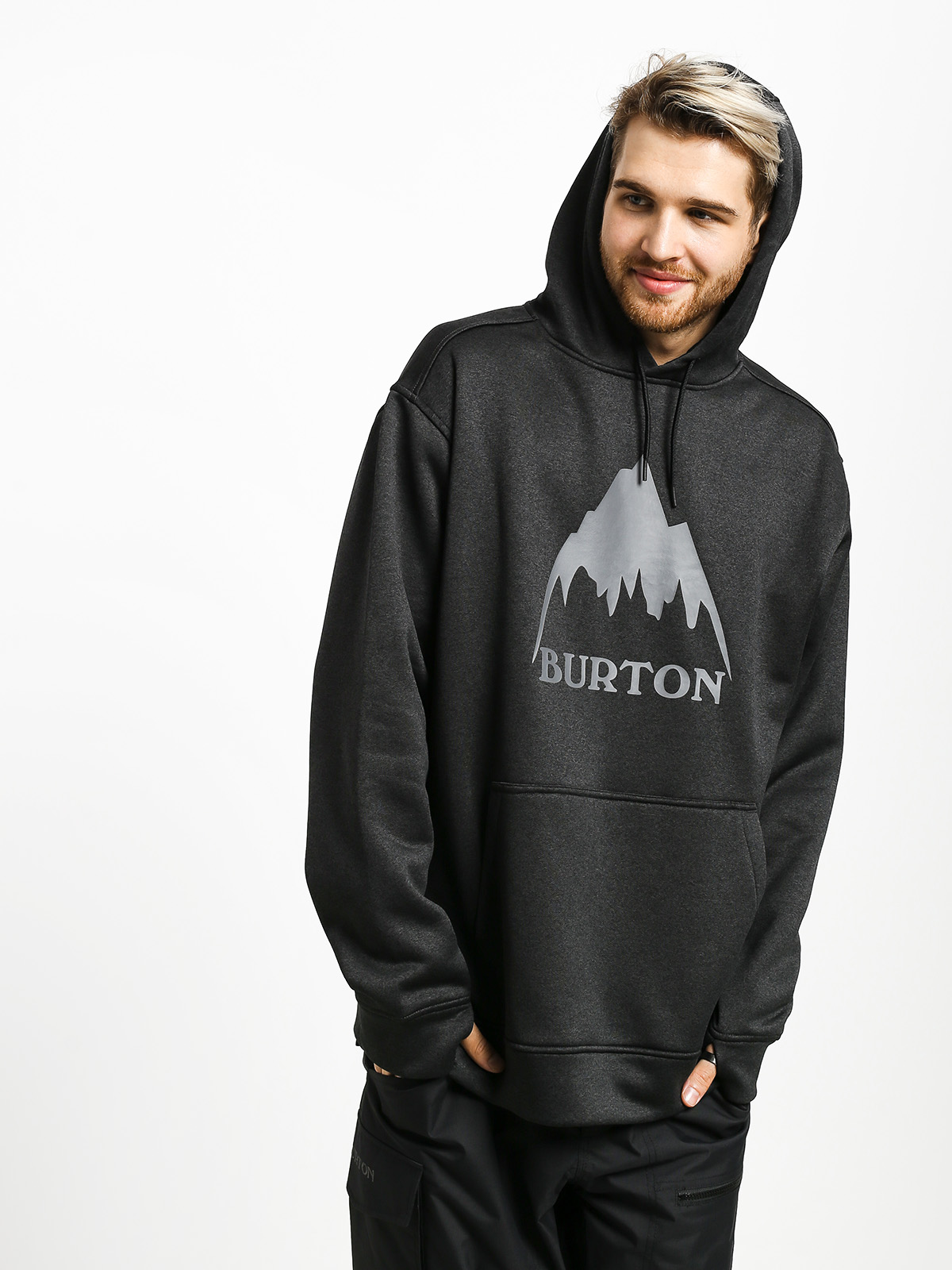 Męska Bluza z kapturem Burton Oak HD (mtn true blk htr)