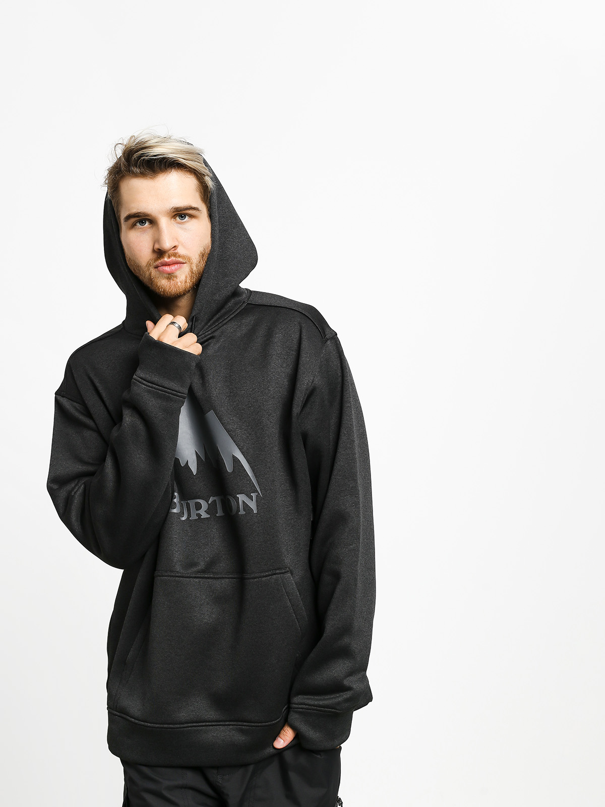 Męska Bluza z kapturem Burton Oak HD (mtn true blk htr)