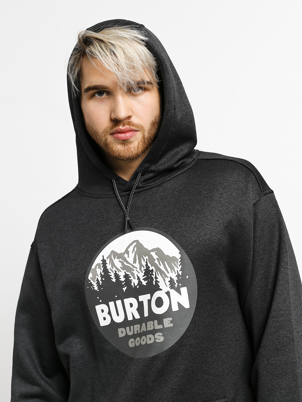 Męska Bluza z kapturem Burton Oak HD (true black heather)
