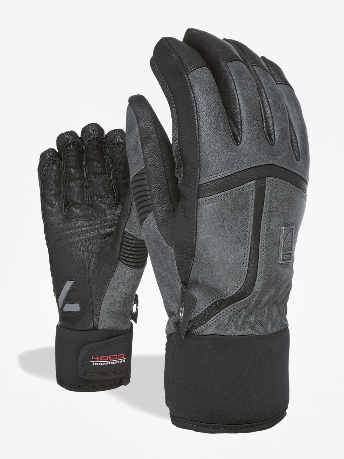 Ru0119kawice Level Off Piste Leather (anthracite)