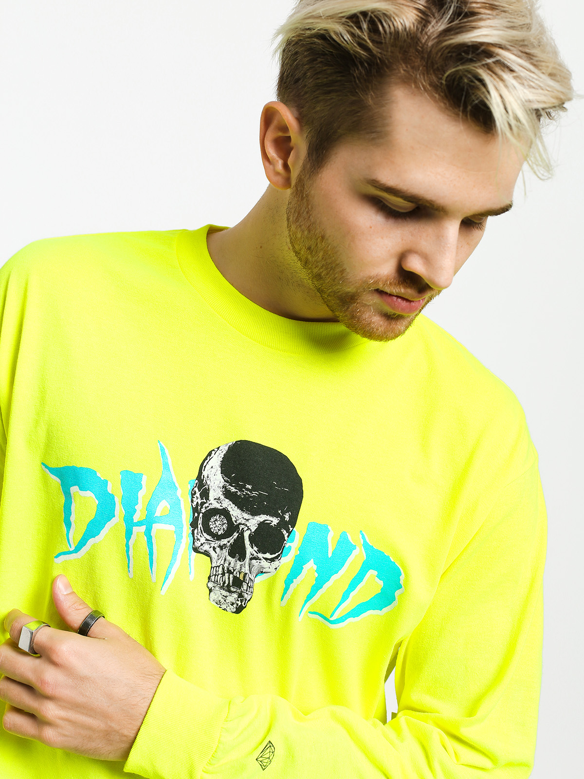 Longsleeve Diamond Supply Co. Burial Ground (safety green)