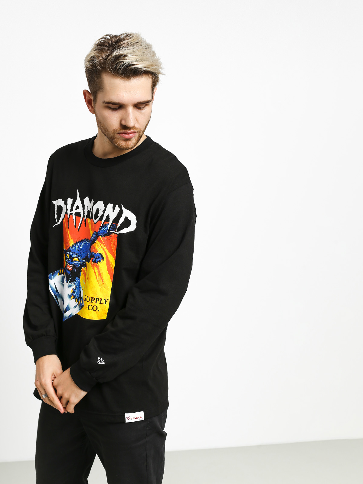 Longsleeve Diamond Supply Co. Greed (black)