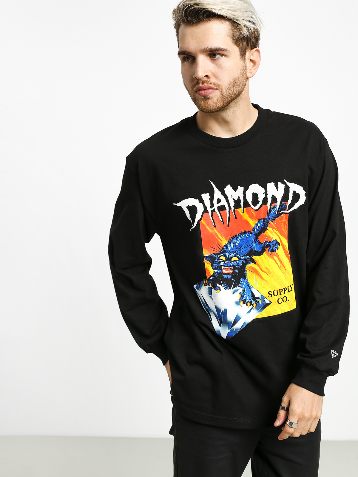 Longsleeve Diamond Supply Co. Greed (black)