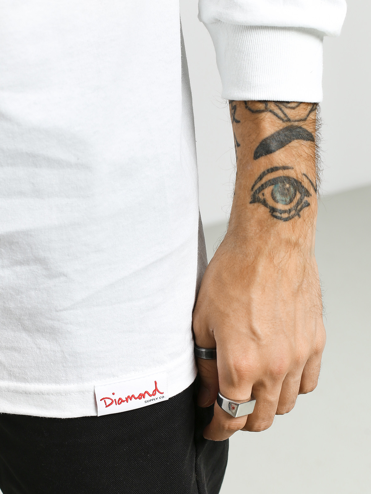 Longsleeve Diamond Supply Co. Greed (white)