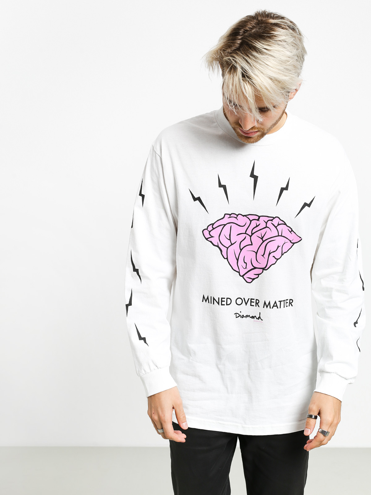 Longsleeve Diamond Supply Co. Headstrong (white)