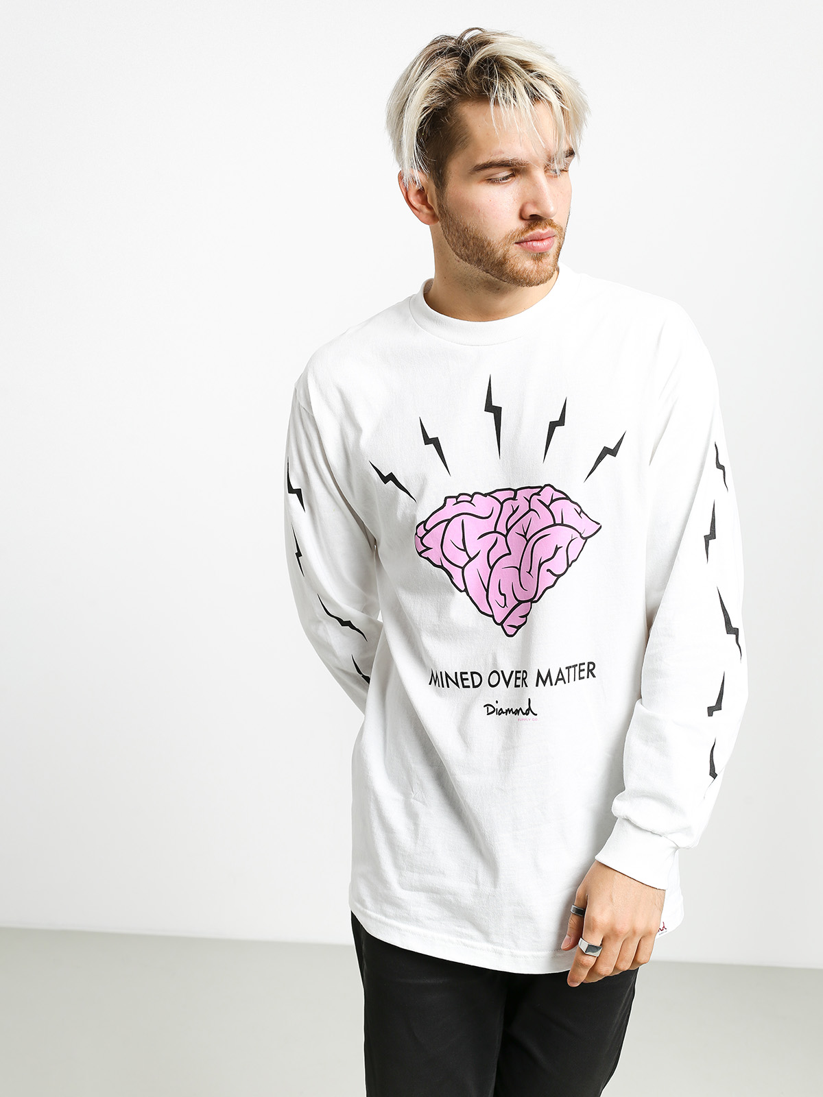 Longsleeve Diamond Supply Co. Headstrong (white)