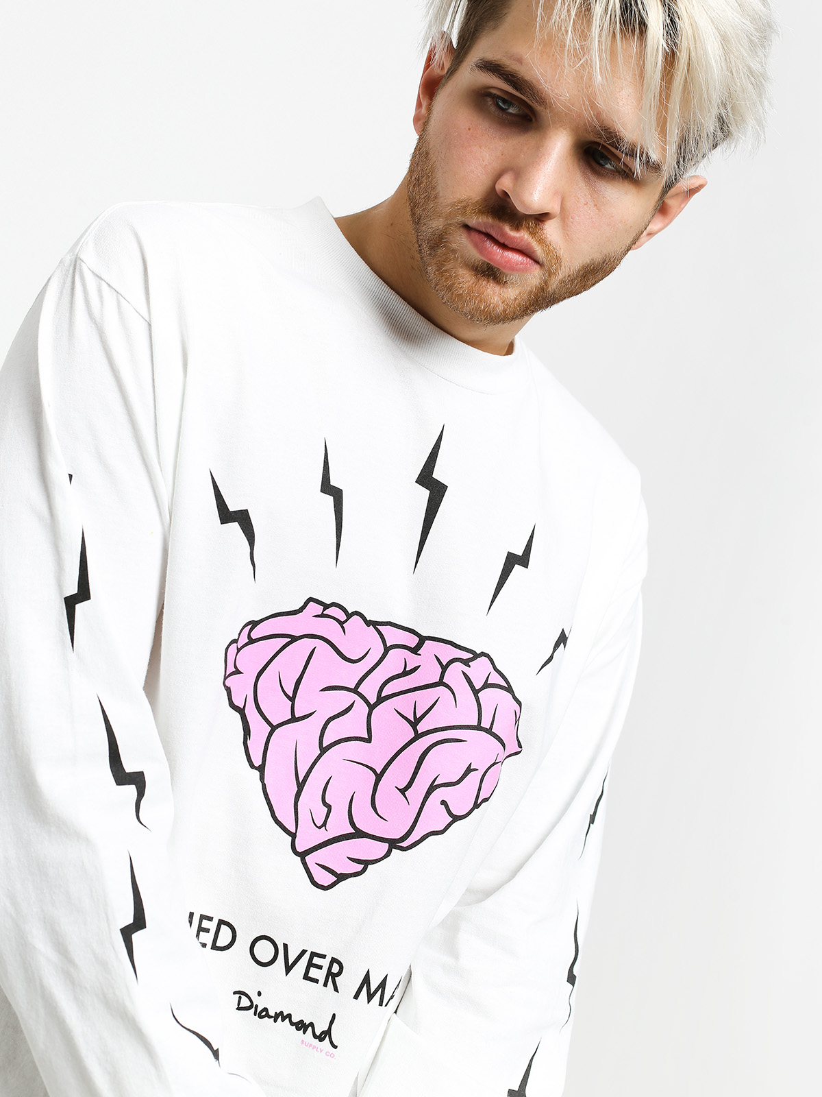 Longsleeve Diamond Supply Co. Headstrong (white)