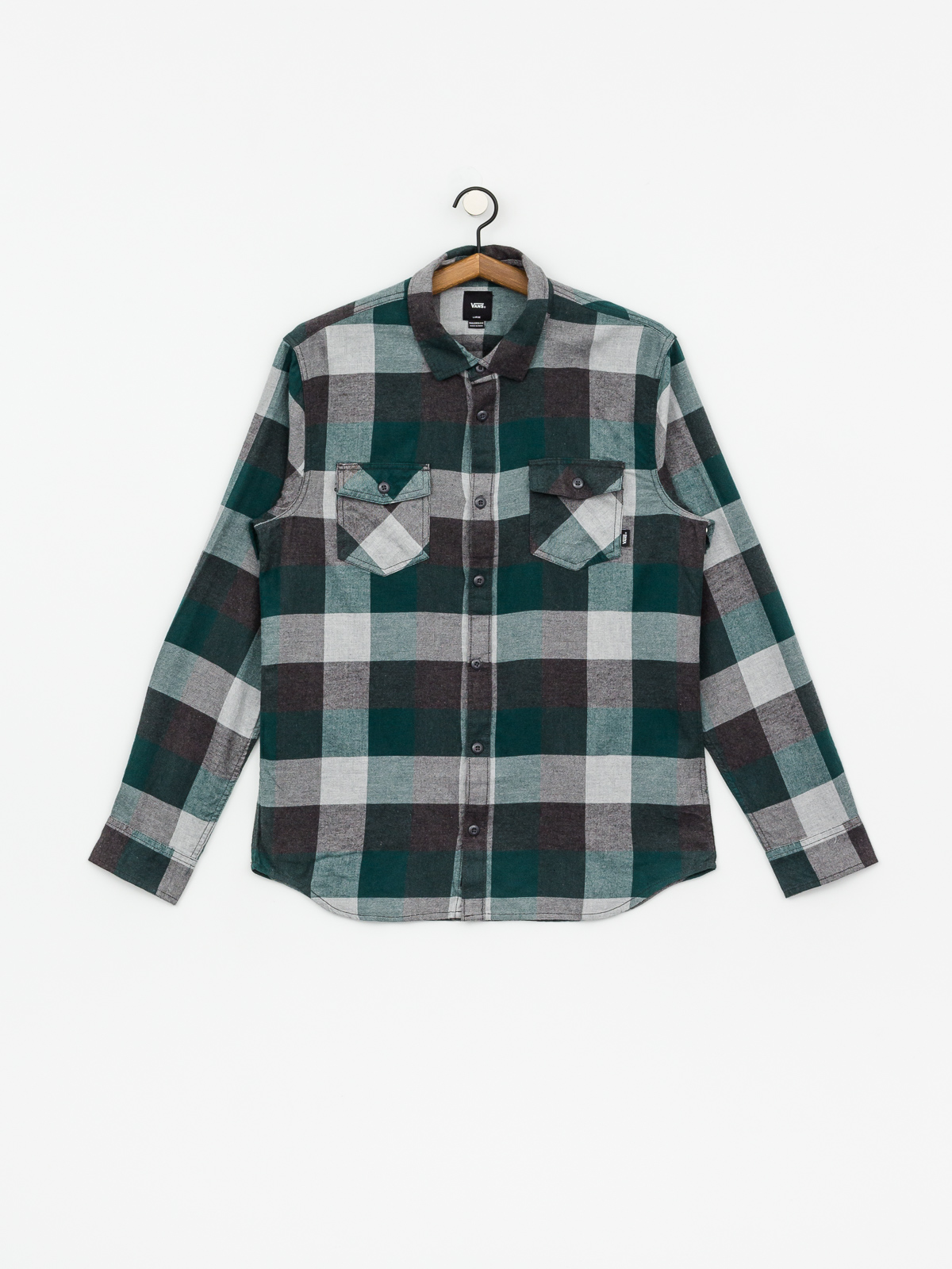 Koszula Vans Box Flannel (trekking green/grey heather)