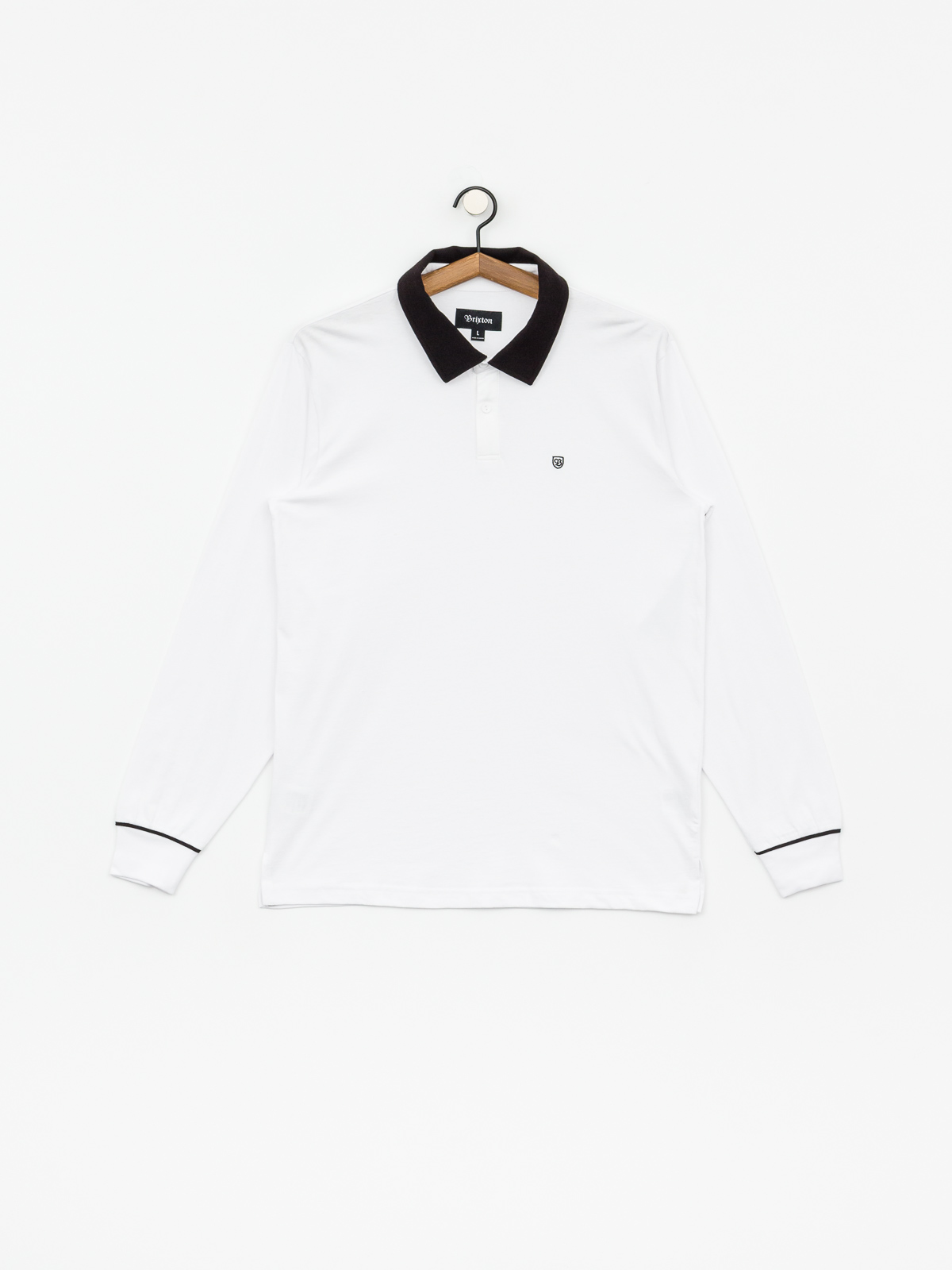 Longsleeve Brixton Carlos Polo (white/black)