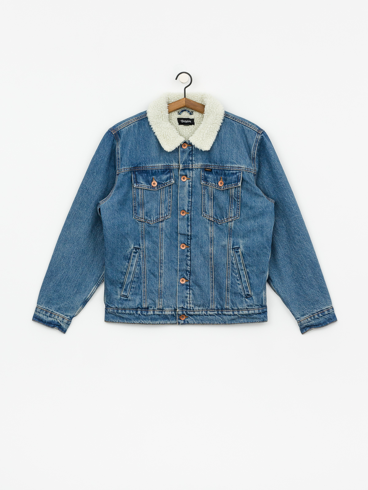 Kurtka Brixton Cable Sherpa Denim (worn indigo)