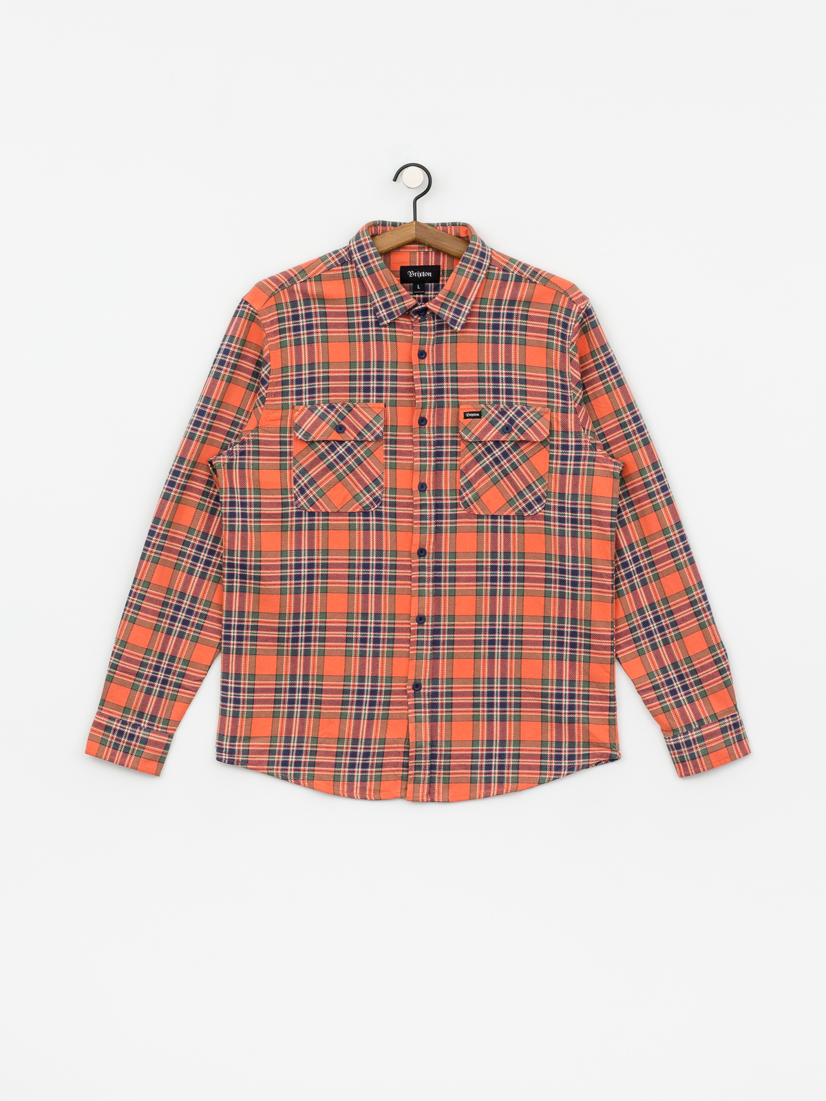 Koszula Brixton Bowery Flannel Ls (salmon/navy)