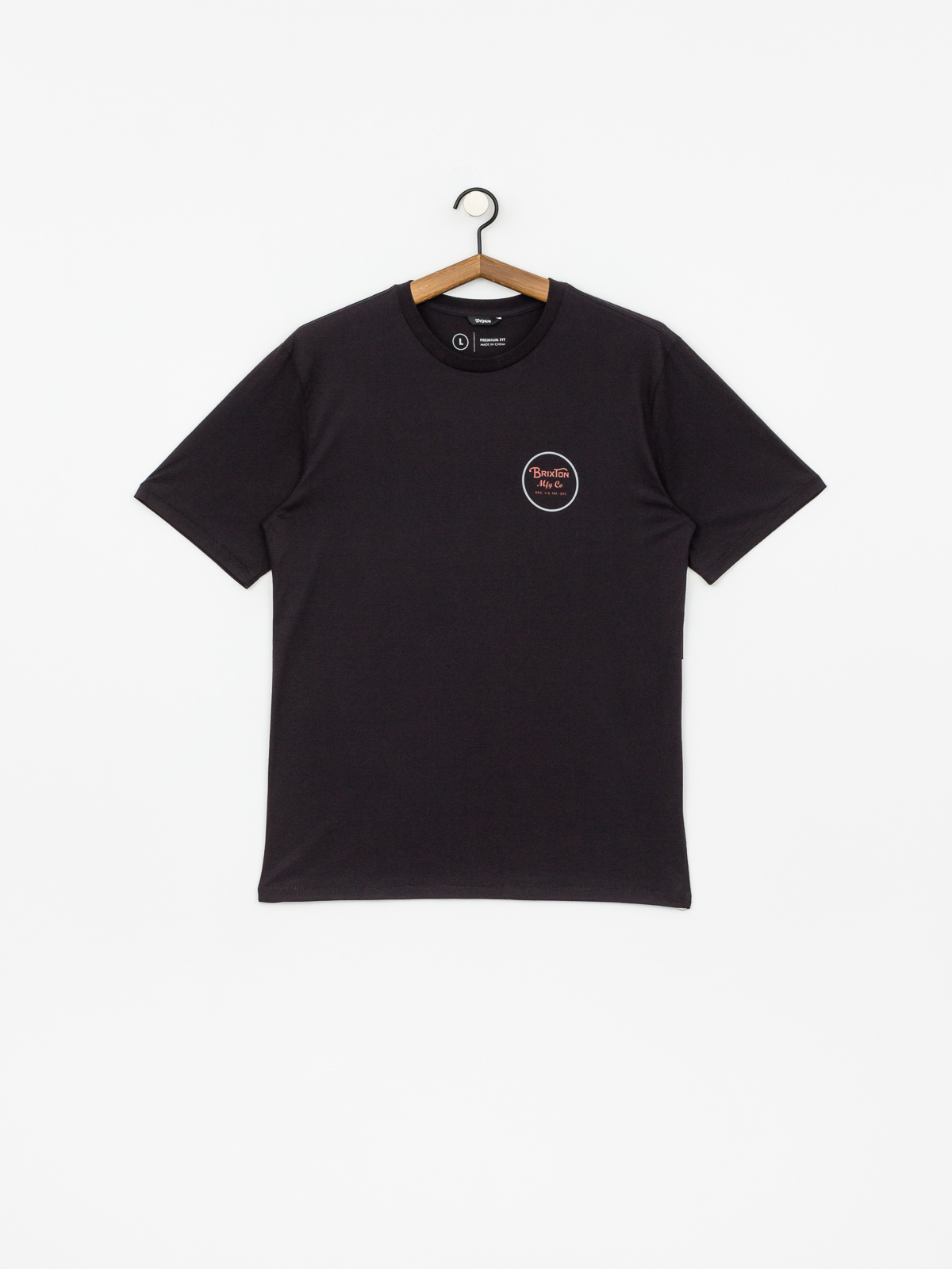 T-shirt Brixton Wheeler II Prem (washed black/red)