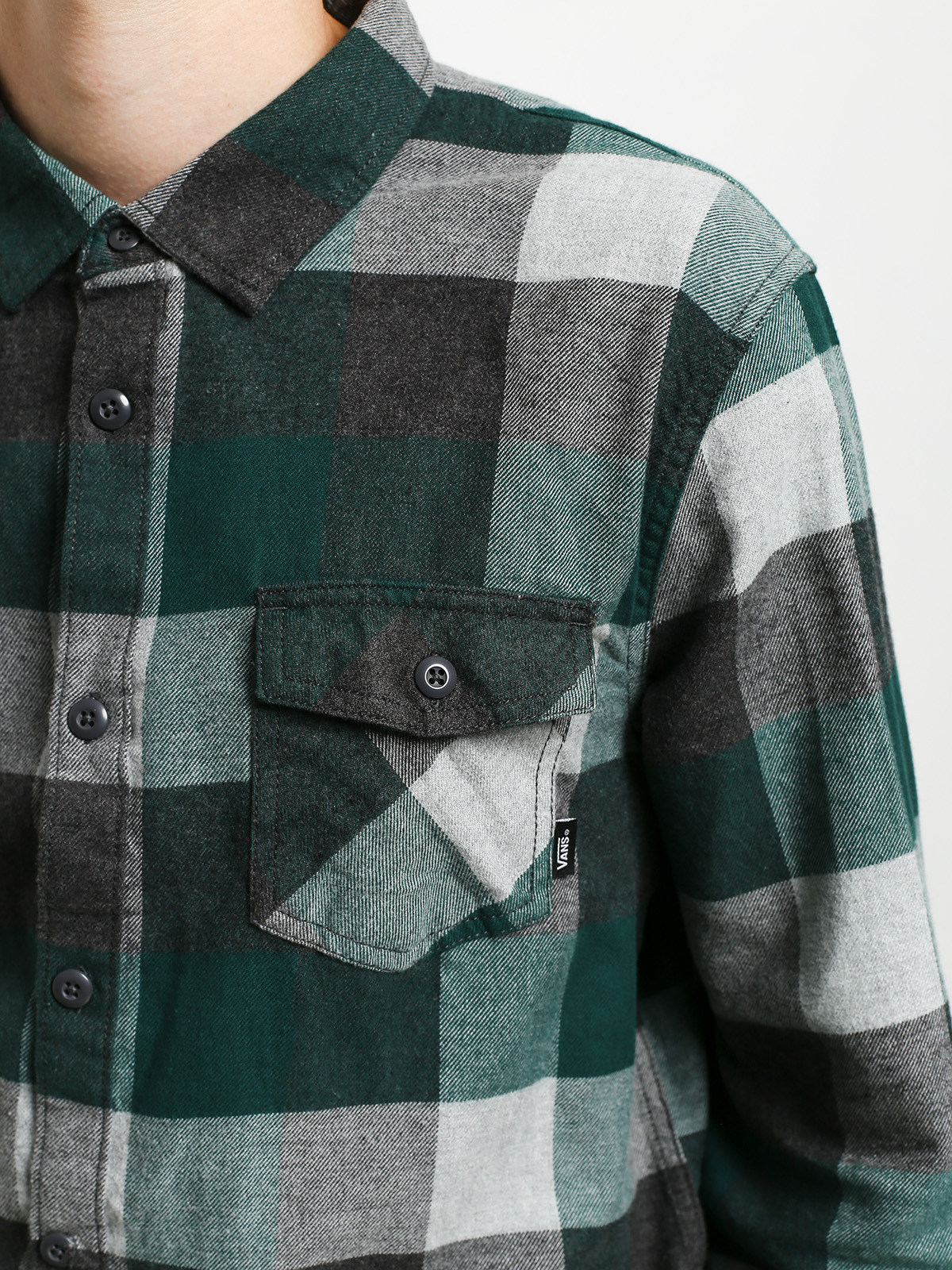 Koszula Vans Box Flannel (trekking green/grey heather)