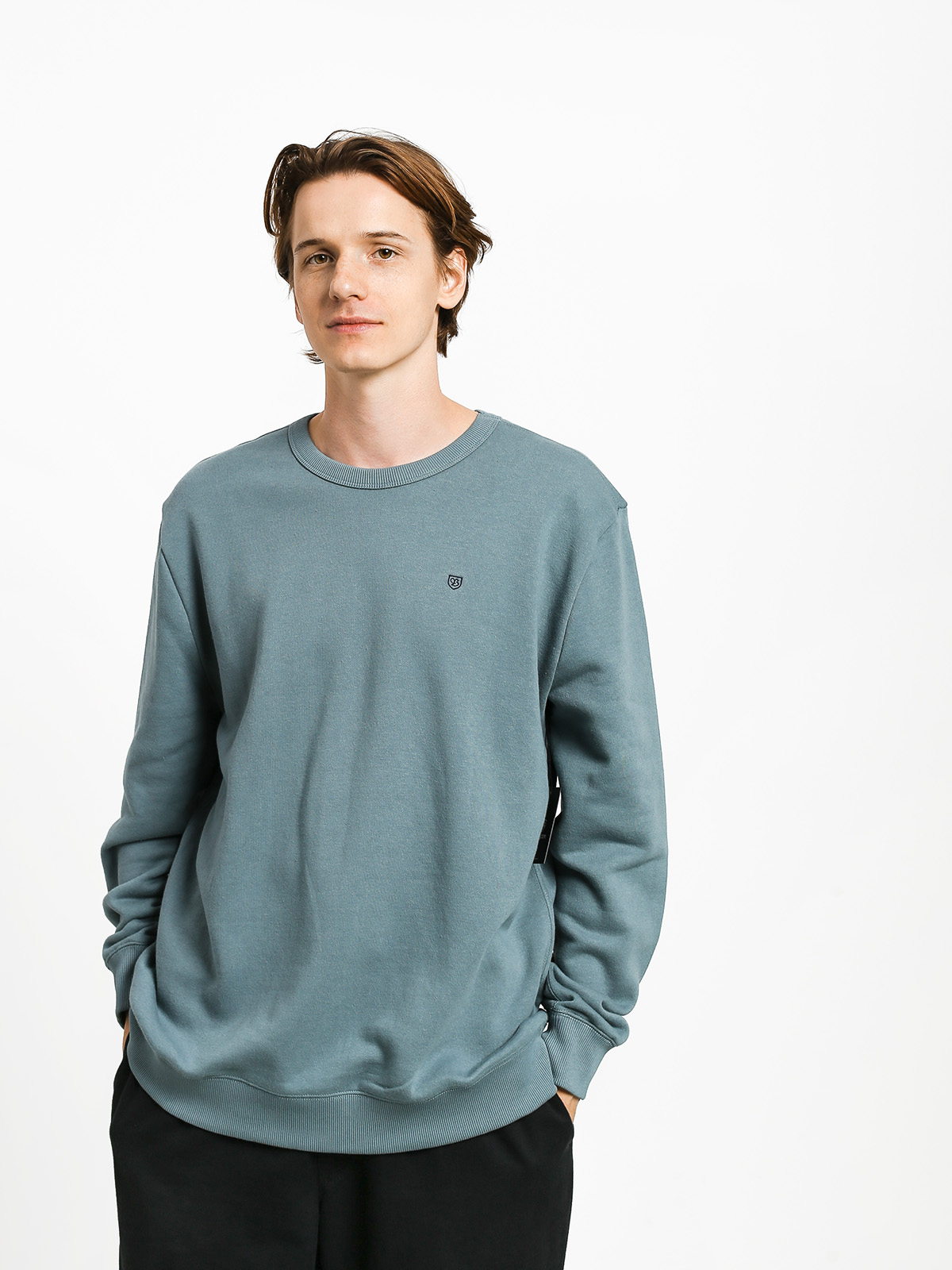 Bluza Brixton B Shield Crew (blue haze)