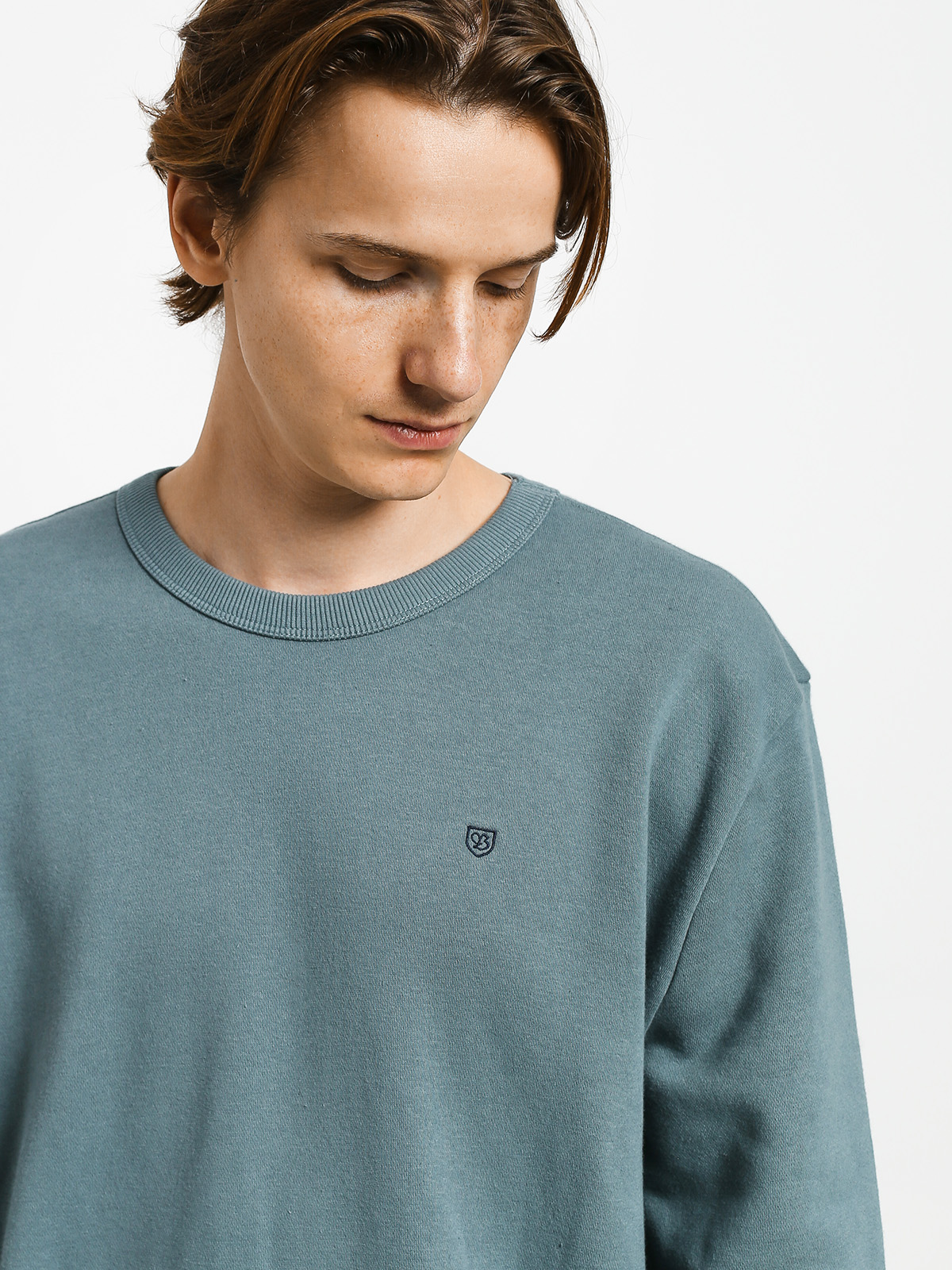 Bluza Brixton B Shield Crew (blue haze)