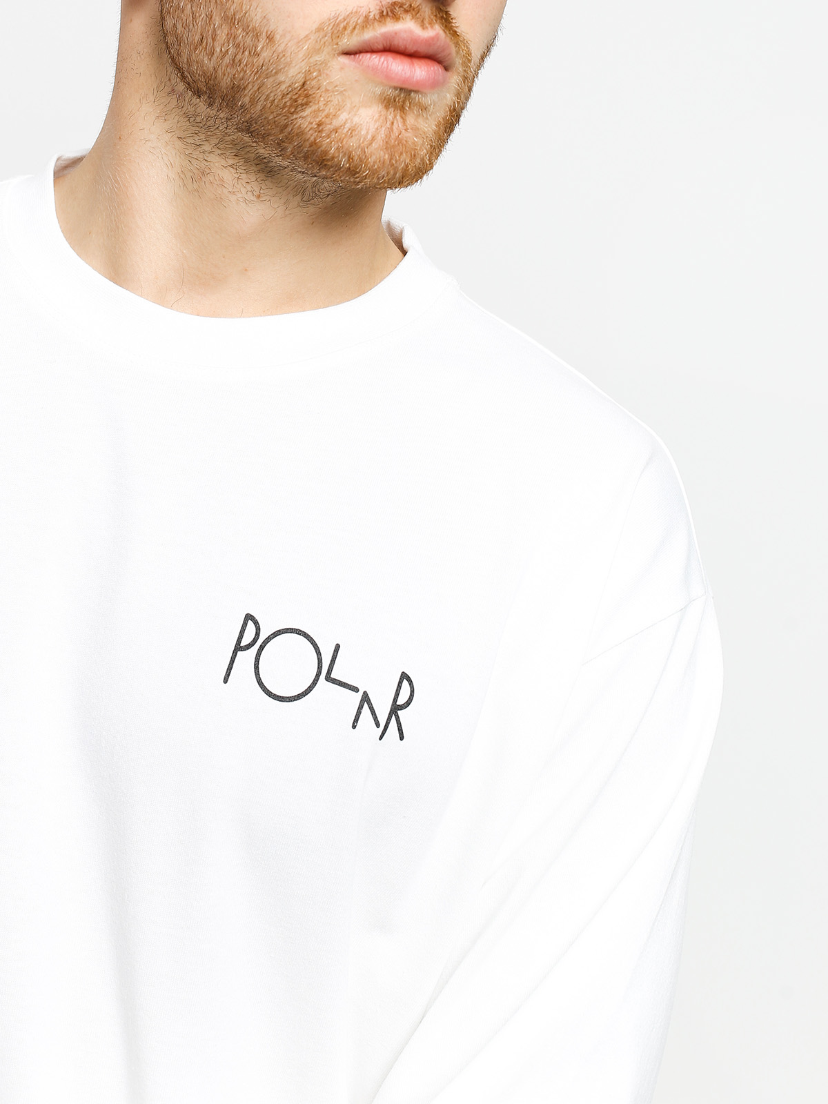 Longsleeve Polar Skate Happy Sad Fill Logo (white)