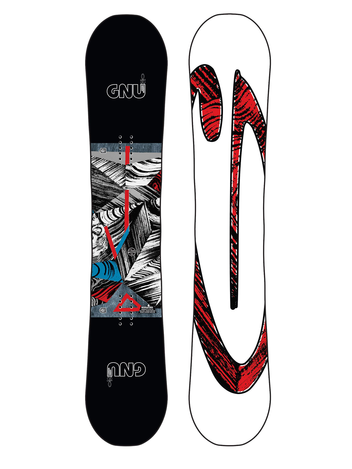 Męska Deska snowboardowa Gnu Asym Carbon Credit Btx