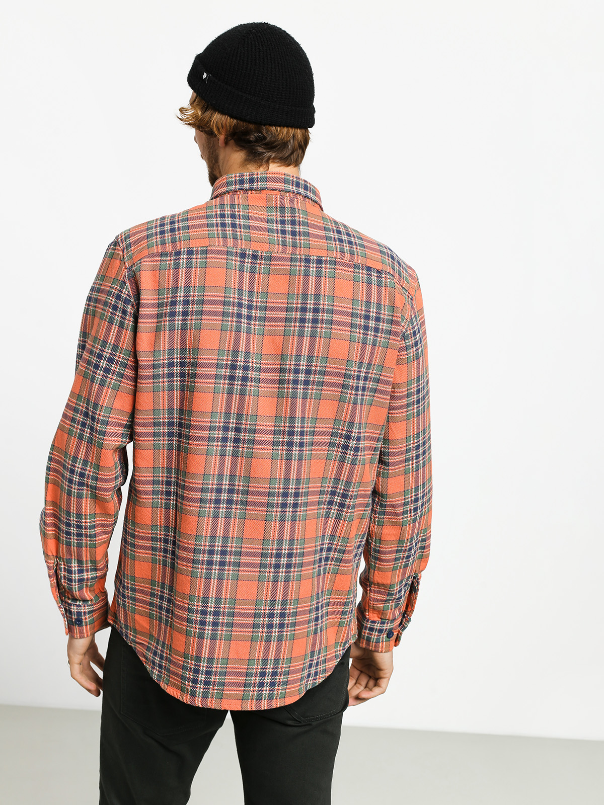 Koszula Brixton Bowery Flannel Ls (salmon/navy)
