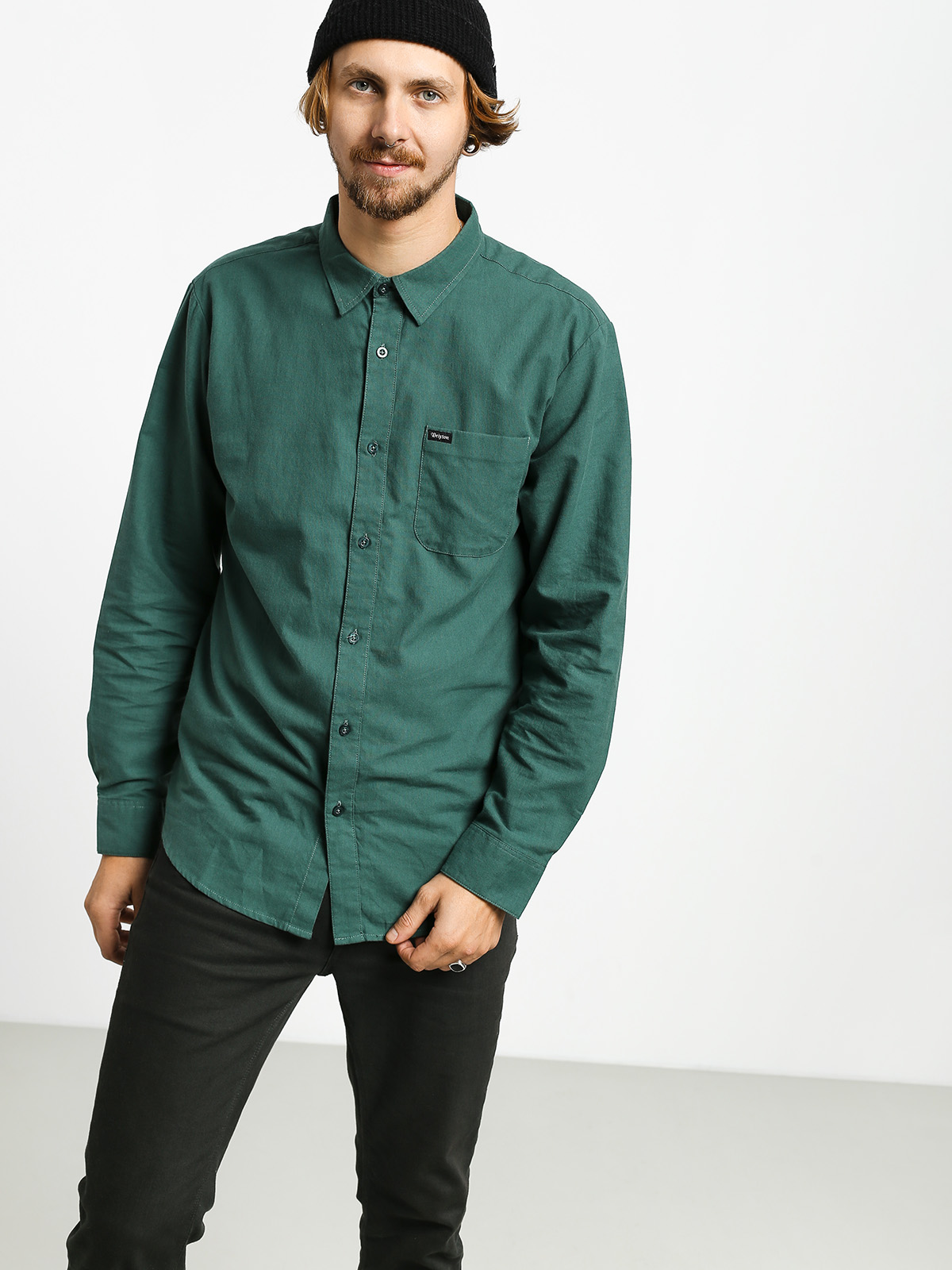 Koszula Brixton Charter Oxford Wvn (emerald)